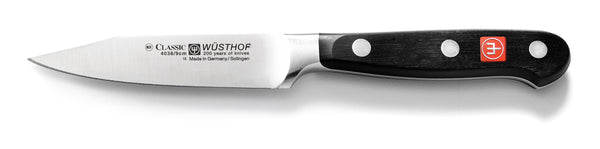 4038-7/09 Clip point paring knife. wusthof classic. 3.5 inches. riveted handle.