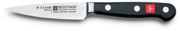 4065-7/09 wusthof classic demi bolster paring knife. 3.5 inches. riveted handle.