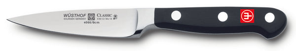 4066-7/09 wusthof classic paring knife. 3.5 inches. riveted handle.