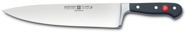 4584-7/26 wusthof classic wide chefs knife. 10 inches. riveted handle.