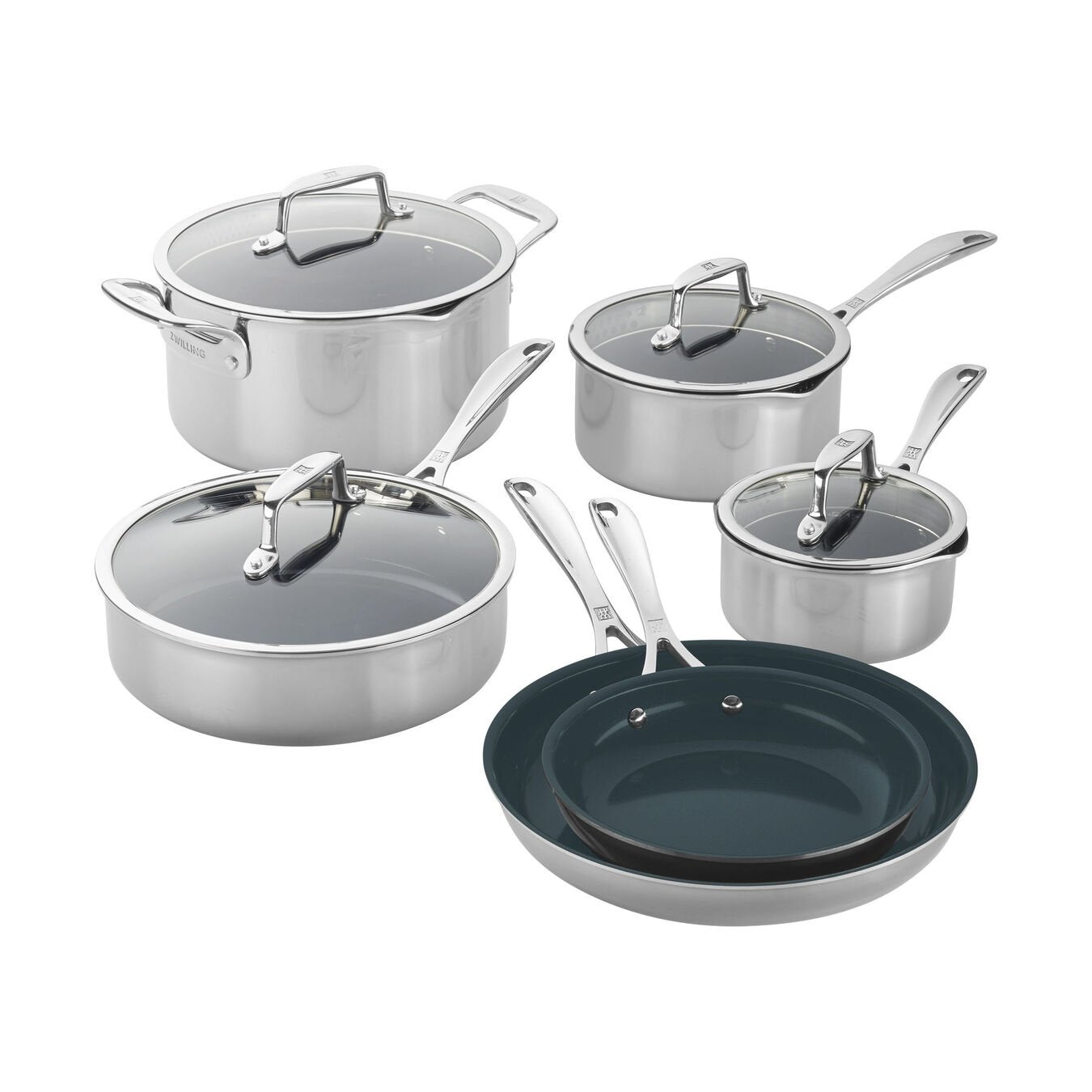新品　未使用　ZWILLING COOKWARE SET 3点セット Amazon.com: ZWILLING Spirit 3-ply 10-pc Stainless Steel Pots