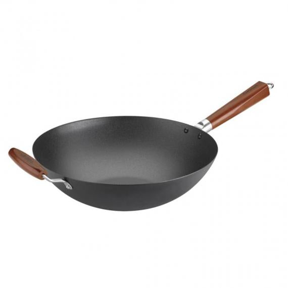 WOK IN CAST IRON WITH LID D37 -COOKING UTENSIL